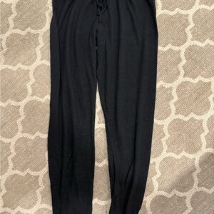 Black fuzzy sweatPants cuffed